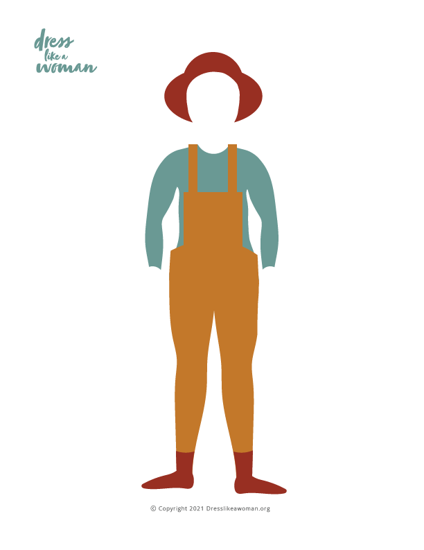 Paper Doll Outfit, Agricultural Worker