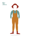Paper Doll Outfit, Agricultural Worker