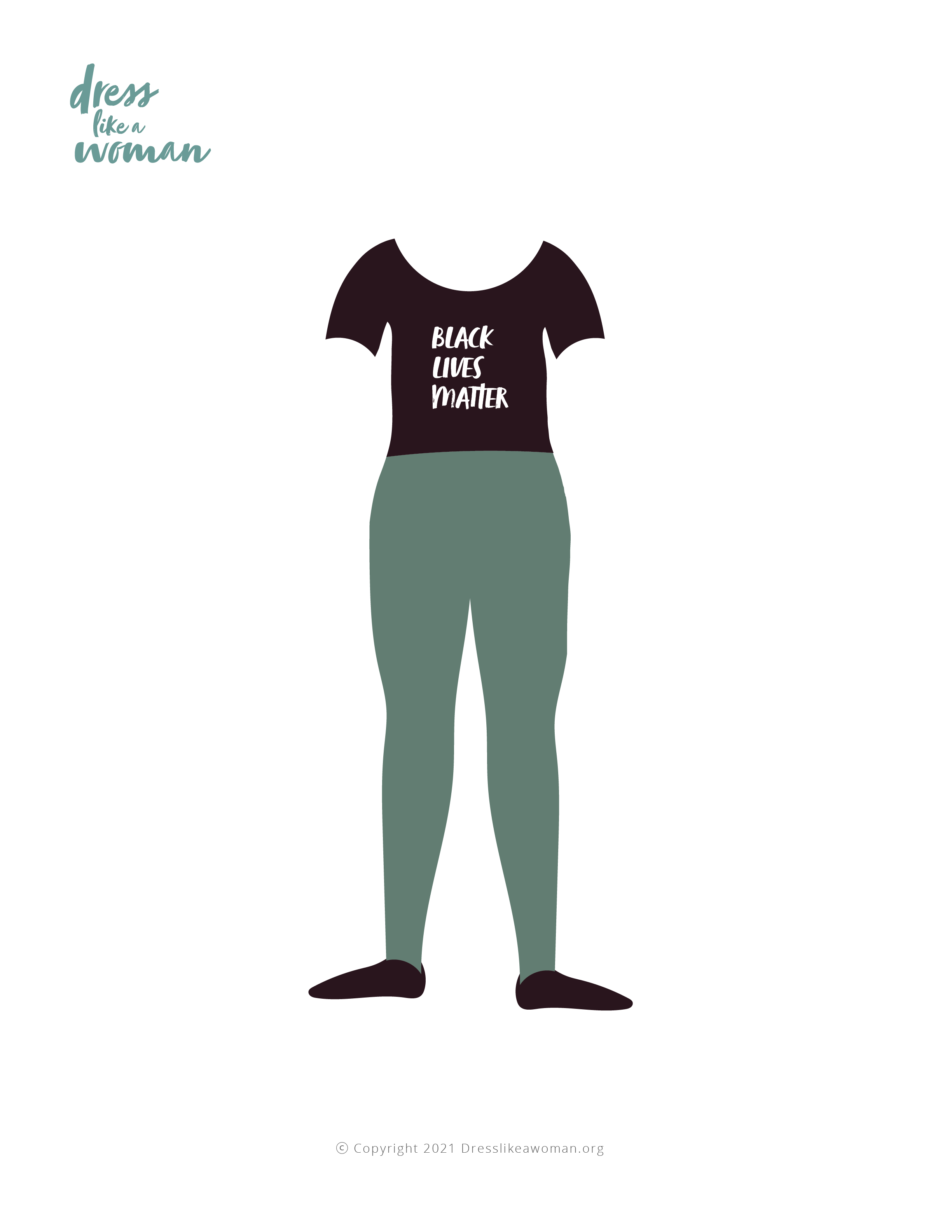 Paper Doll Outfit, Black Lives Matter Activist