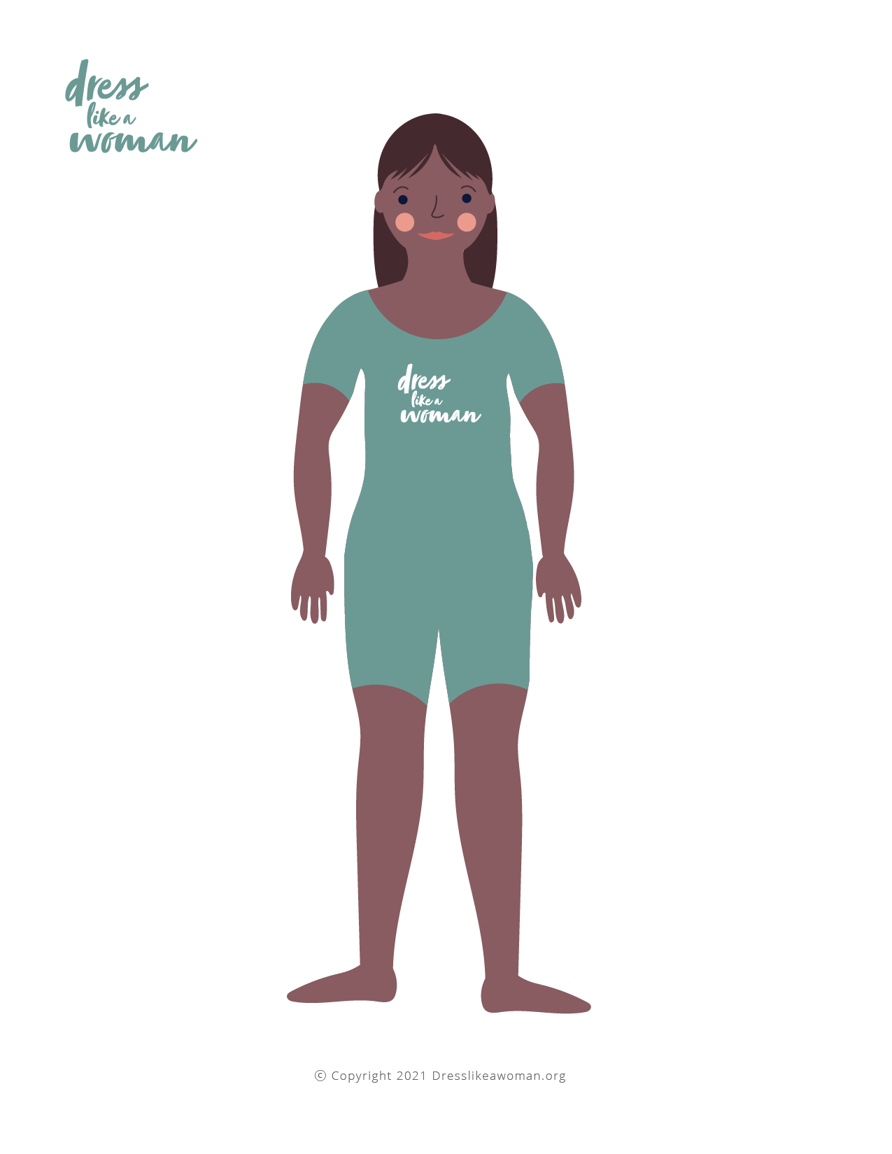 Dress Like a Woman Paper Doll, Brenna