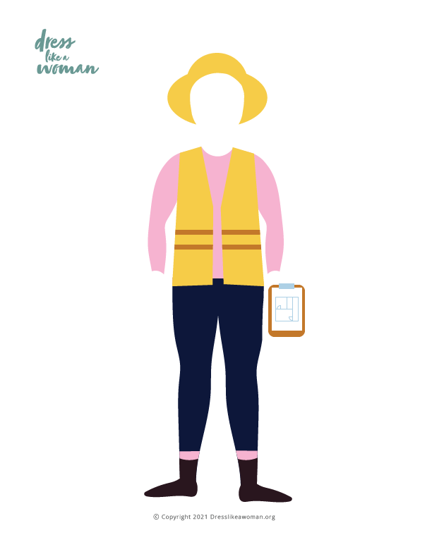 Paper Doll Outfit, Construction Manager