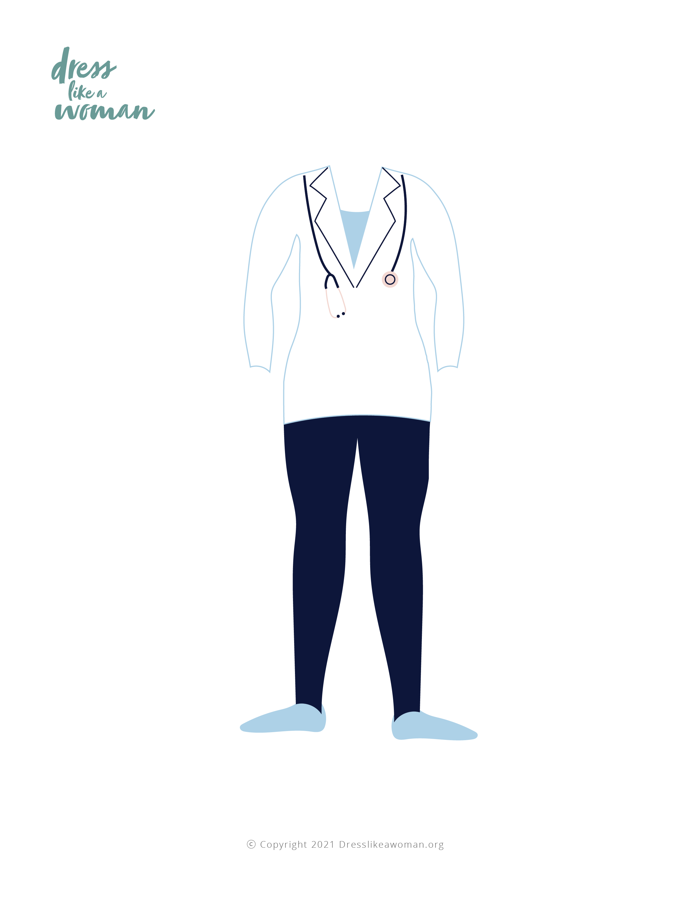 Paper Doll Outfit, Medical Doctor