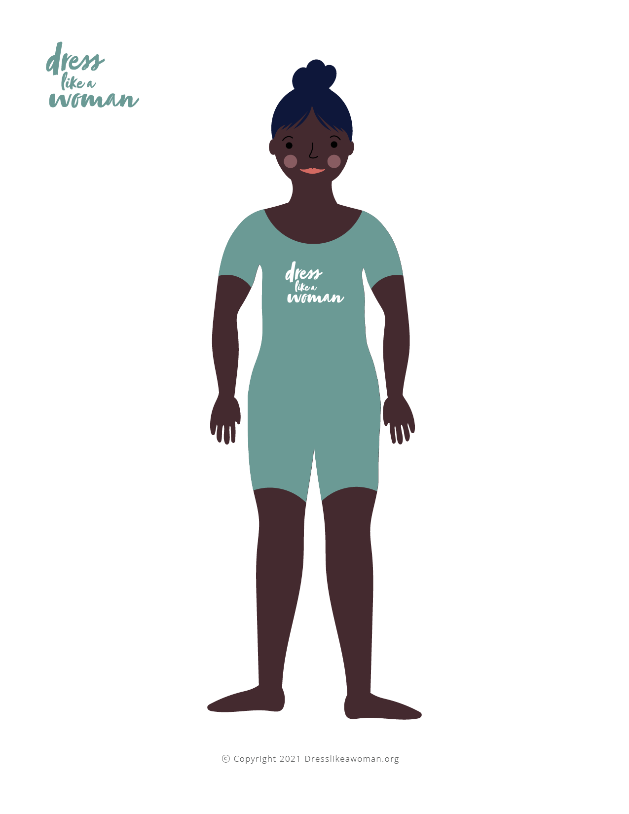 Dress Like a Woman Paper Doll, Kayla