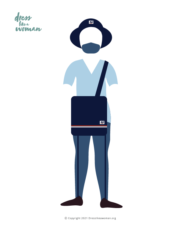 Paper Doll Outfit, Mail Carrier