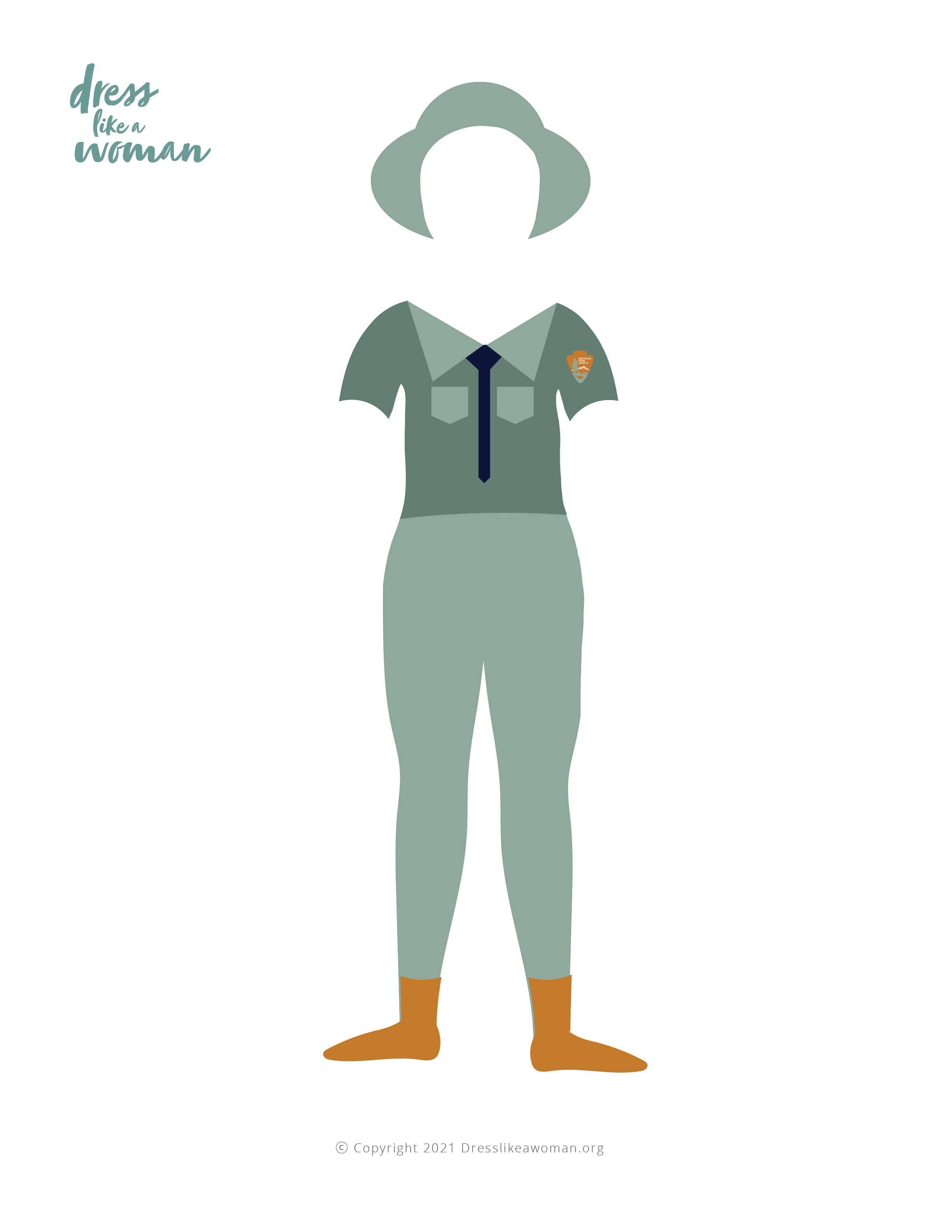 Paper Doll Outfit, Forest Ranger