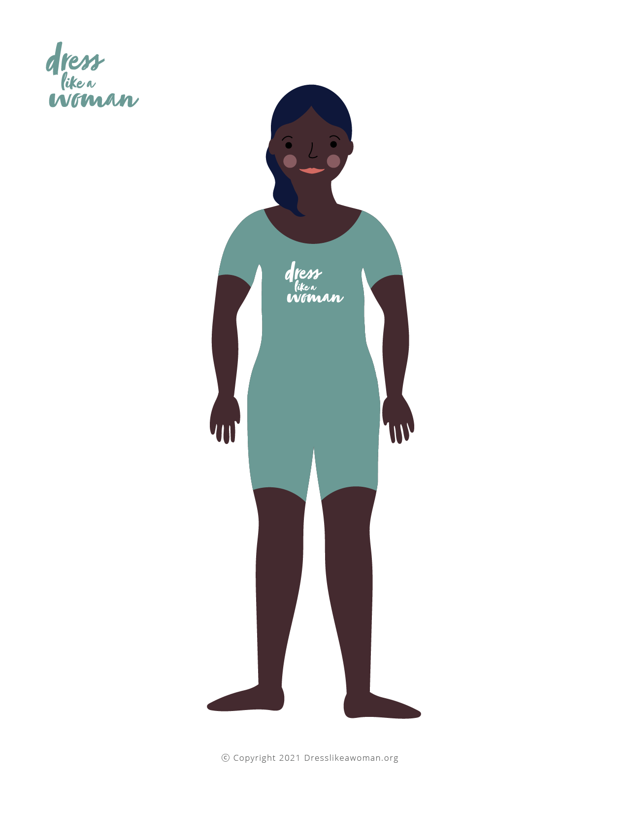 Dress Like a Woman Paper Doll, Samantha