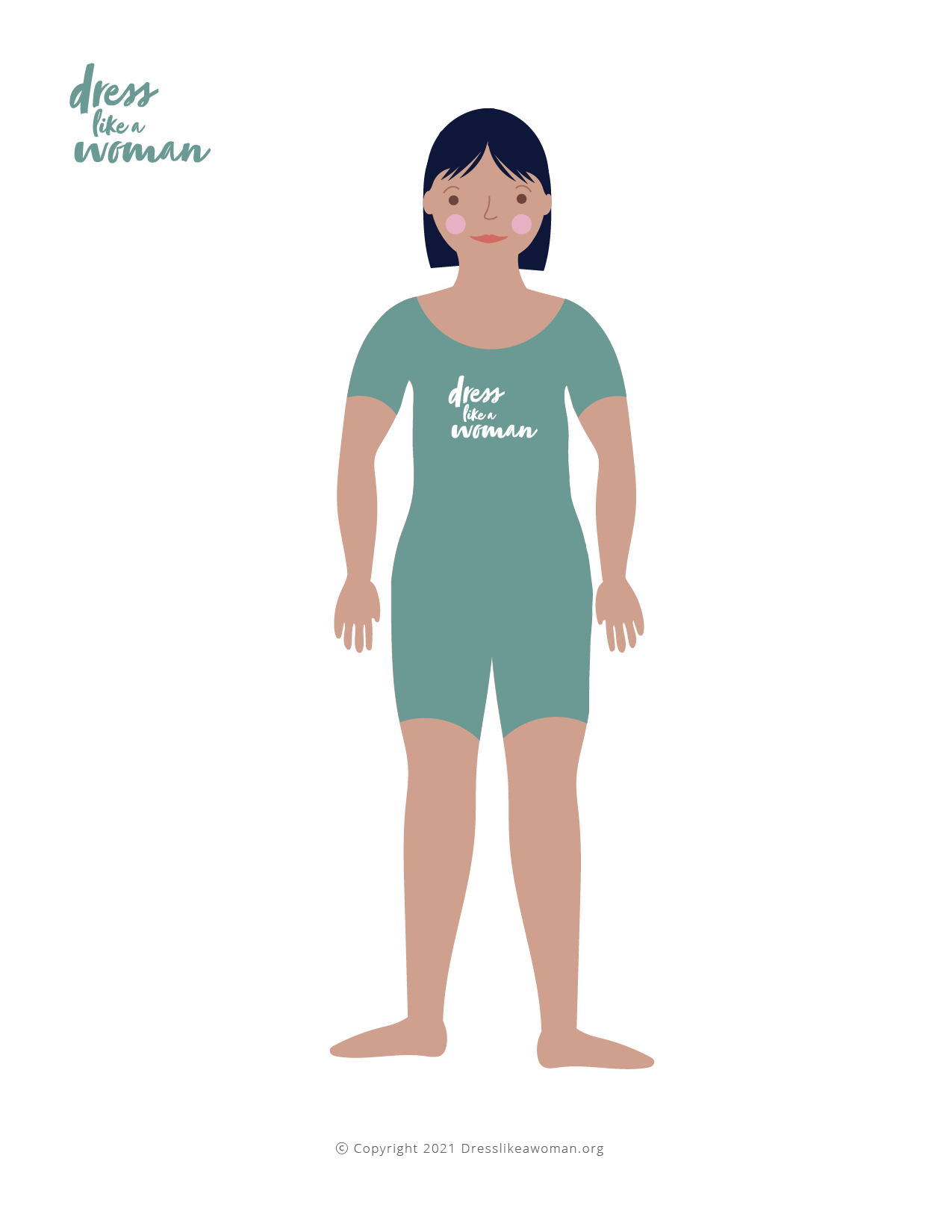 Dress Like a Woman Paper Doll, Tam